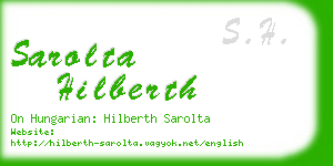 sarolta hilberth business card